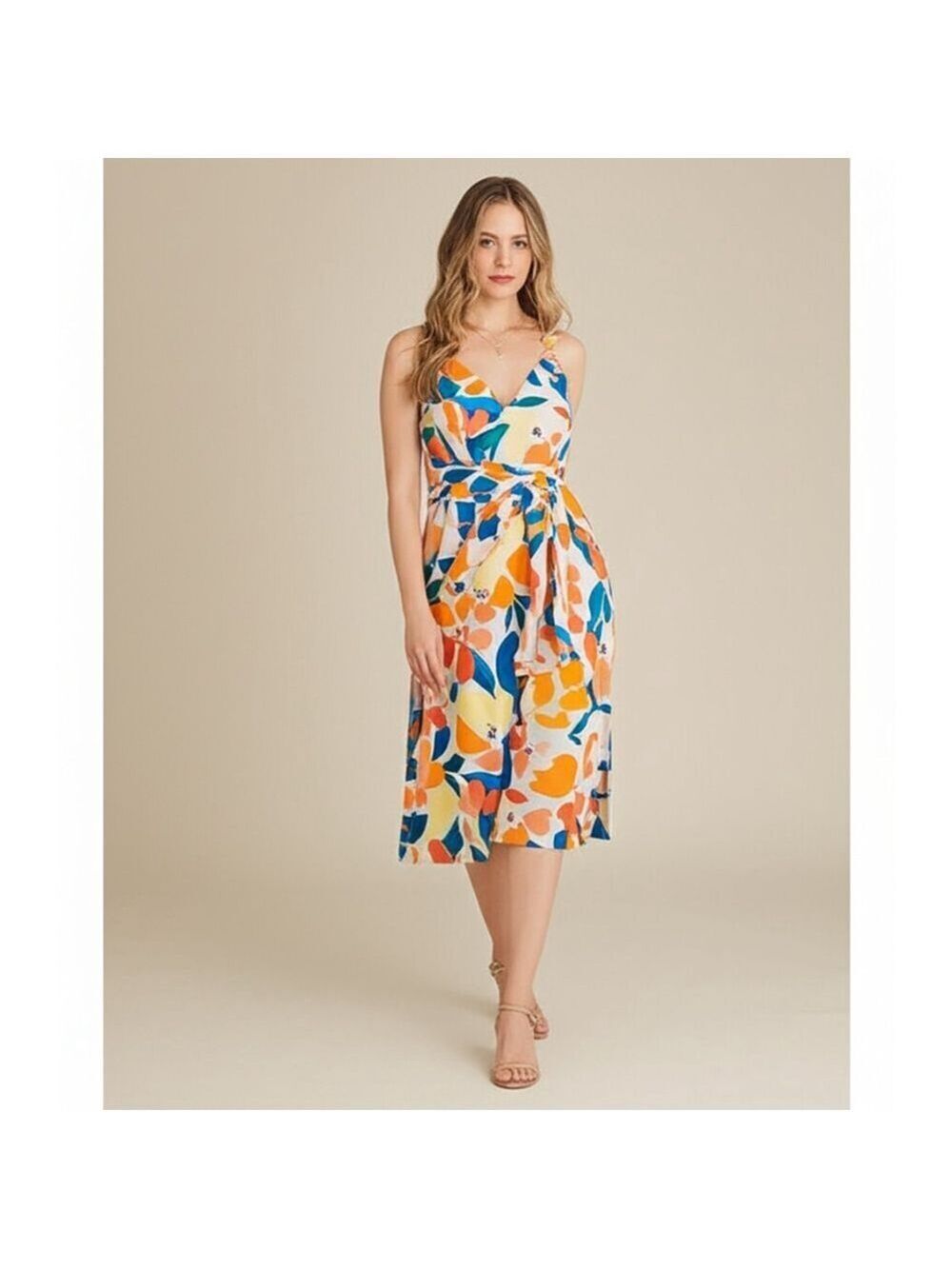 Vince Camuto Floral Midi Dress Size 2 (32-33” Bust) NWT